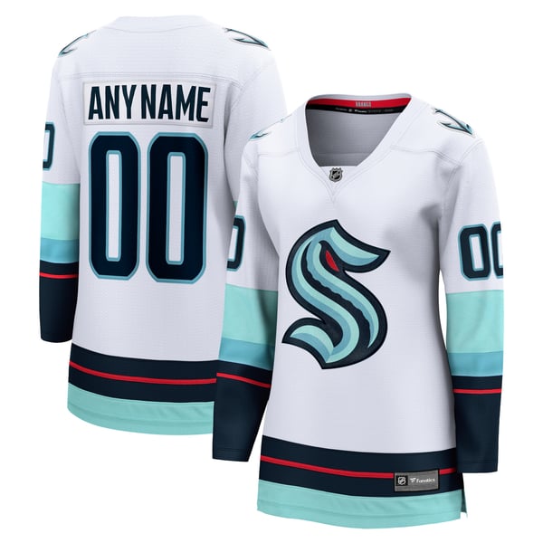 Teams Fans Shop Fanatics Women's Seattle Kraken Away Breakaway Jersey - White