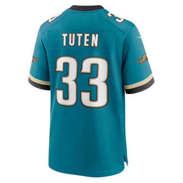 Bhayshul Tuten Jacksonville Jaguars Official-Nike Alternate 2 Game Jersey - Teal