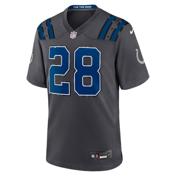 Jonathan Taylor Indianapolis Colts Official-Nike 2026 Rivalries Collection Game Jersey - Anthracite