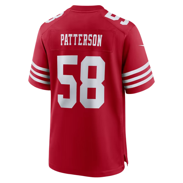 Jarrett Patterson San Francisco 49ers Official-Nike Team Game Jersey - Scarlet