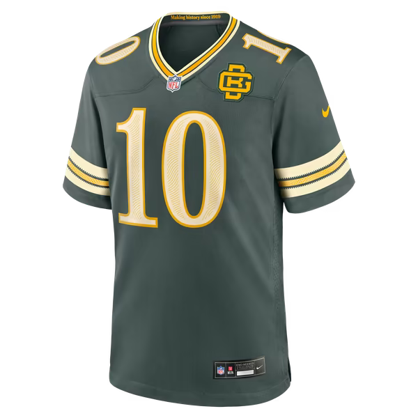 Jordan Love Green Bay Packers Official-Nike 2026 Rivalries Collection Game Jersey - Green