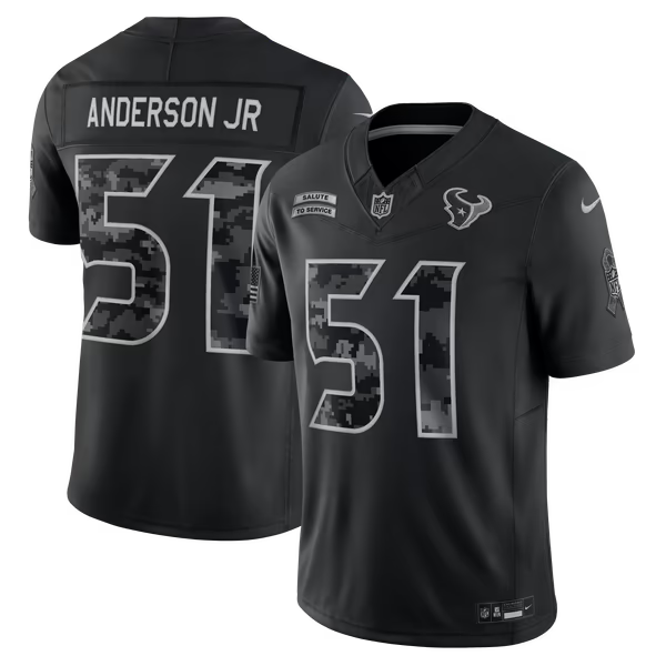Will Anderson Jr. Houston Texans Official-Nike 2026 Salute to Service Stitched Limited Jersey - Black