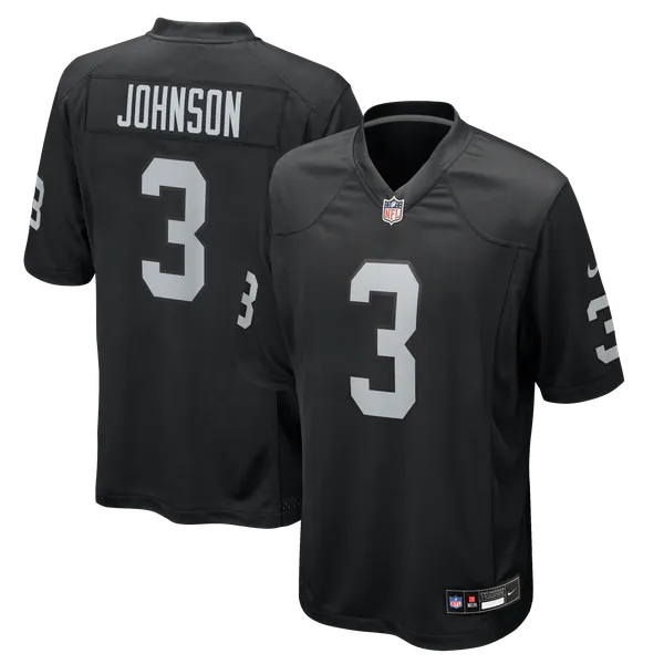 Taron Johnson Las Vegas Raiders Official-Nike Team Game Jersey - Black