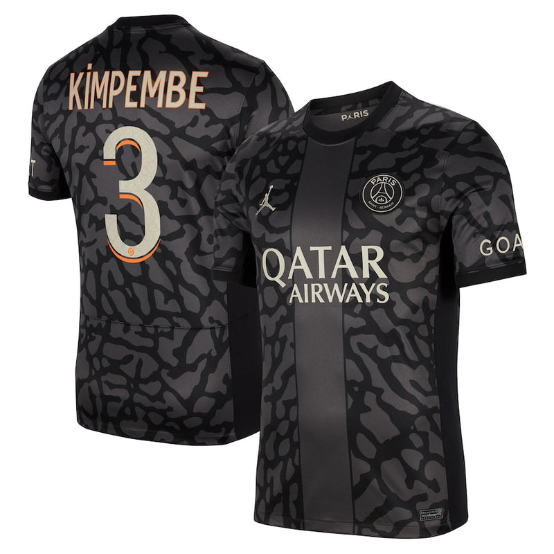 Presnel Kimpembe Paris Saint-Germain Jordan Brand 2023/24 Third Stadium Player Jersey - Anthracite