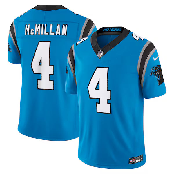 Tetairoa McMillan Carolina Panthers Official-Nike Alternate Vapor F.U.S.E. Stitched Limited Jersey - Blue