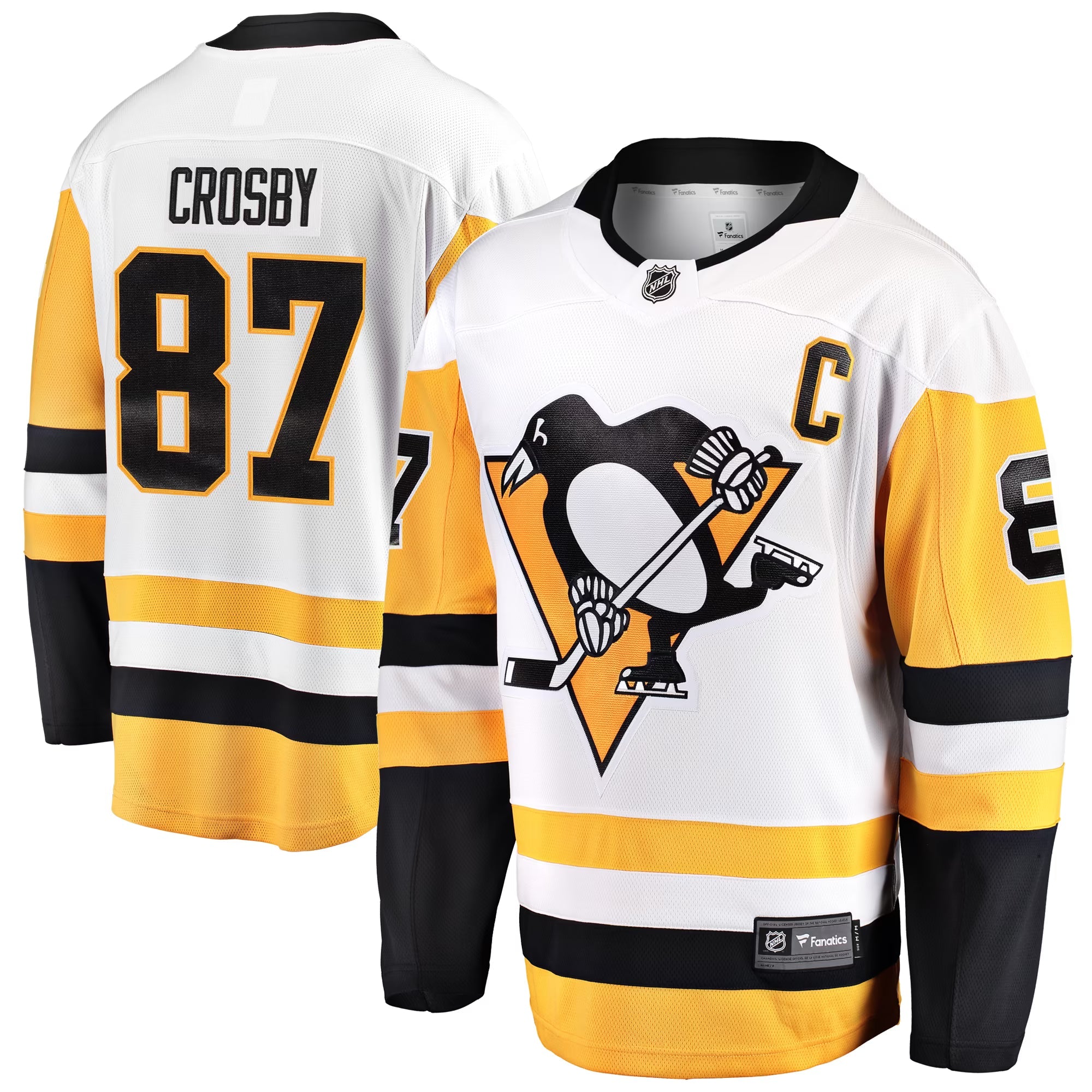 Teams Fans Shop Crosby Pittsburgh Penguins White Fanatics Breakaway Jersey