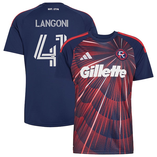 Official-Adidas Luca Langoni New England Revolution 2026 Independence Day Replica Jersey Blue