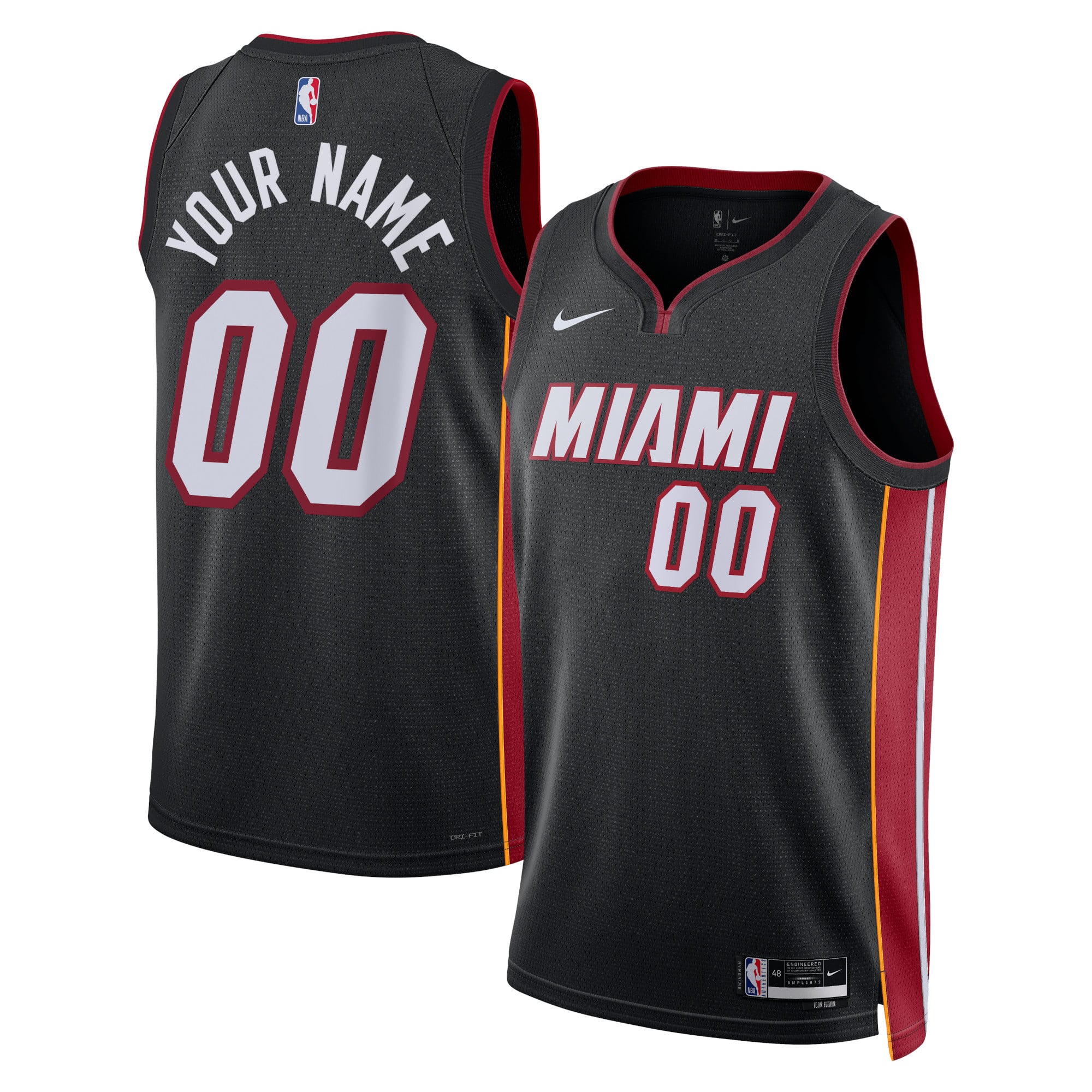 Teams Fans Shop Unisex Nike Miami Heat Swingman Icon Edition Custom Jersey