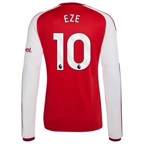 Eberechi Eze Arsenal Official-Adidas 2026/27 Home Replica Long Sleeve Jersey - Red
