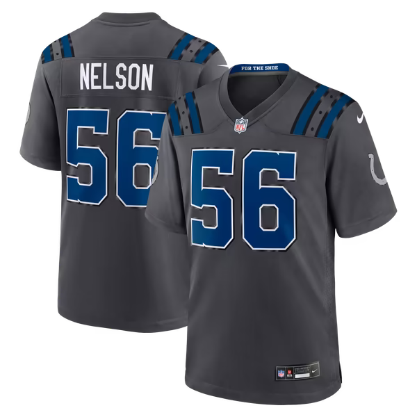 Quenton Nelson Indianapolis Colts Official-Nike 2026 Rivalries Collection Game Jersey - Anthracite
