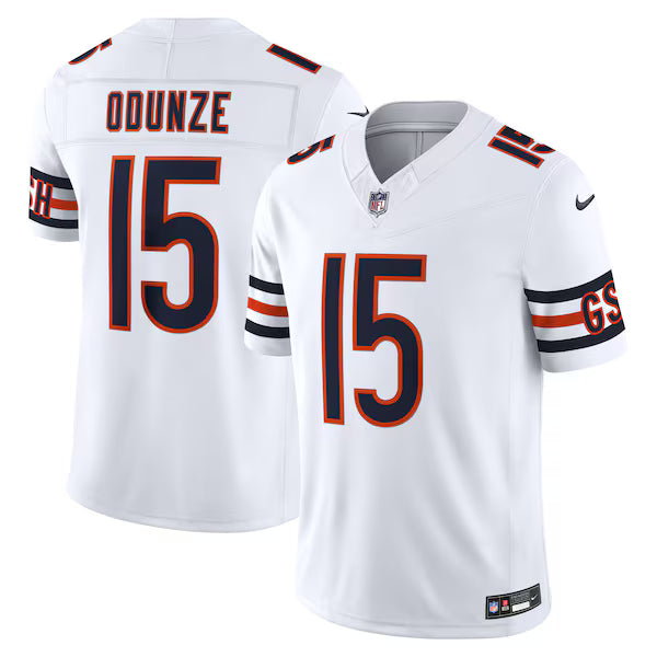 Rome Odunze Chicago Bears Official-Nike Vapor F.U.S.E. Stitched Limited Jersey - White