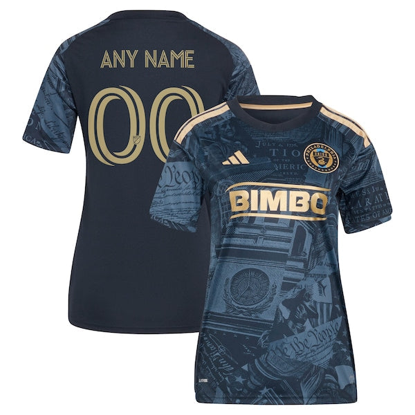 Official-Adidas Philadelphia Union Women's 2026 1776 Kit Replica Custom Jersey Navy