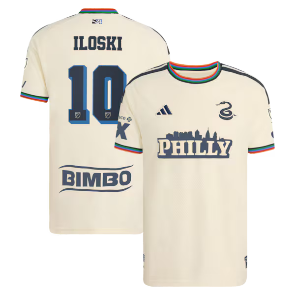 Milan Iloski Philadelphia Union Official-Adidas 2026 Archive On-Field Authentic Jersey - Tan