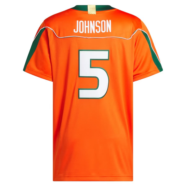 Andre Johnson Miami Hurricanes Official-Adidas Home It's Back Premier Jersey - Orange