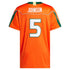 Andre Johnson Miami Hurricanes Official-Adidas Home It's Back Premier Jersey - Orange