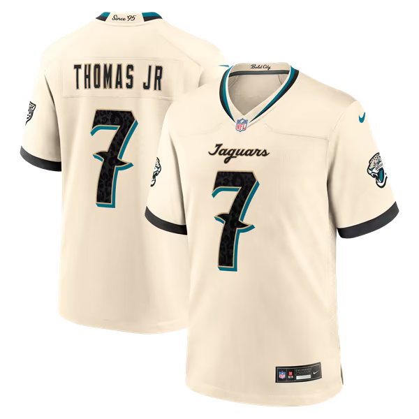 Brian Thomas Jr. Jacksonville Jaguars Official-Nike 2026 Rivalries Collection Game Jersey - Natural