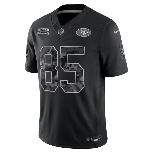 George Kittle San Francisco 49ers Official-Nike 2026 Salute to Service Stitched Limited Jersey - Black