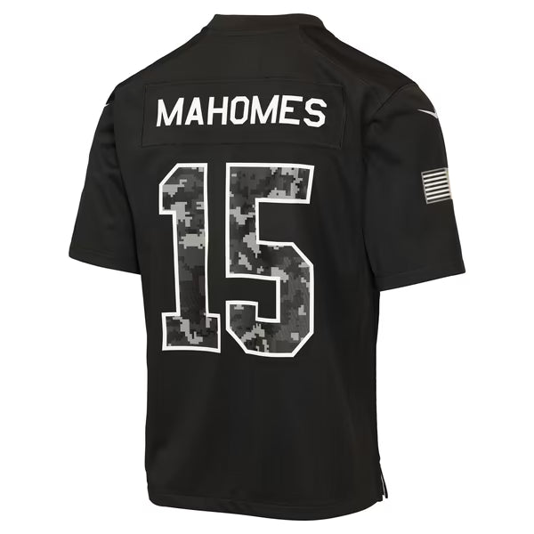 Patrick Mahomes Kansas City Chiefs Official-Nike Youth 2026 Salute to Service Game Jersey - Black