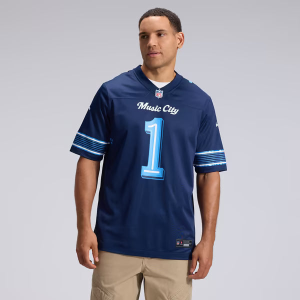 Cameron Ward Tennessee Titans Official-Nike 2026 Rivalries Collection Game Jersey - Navy