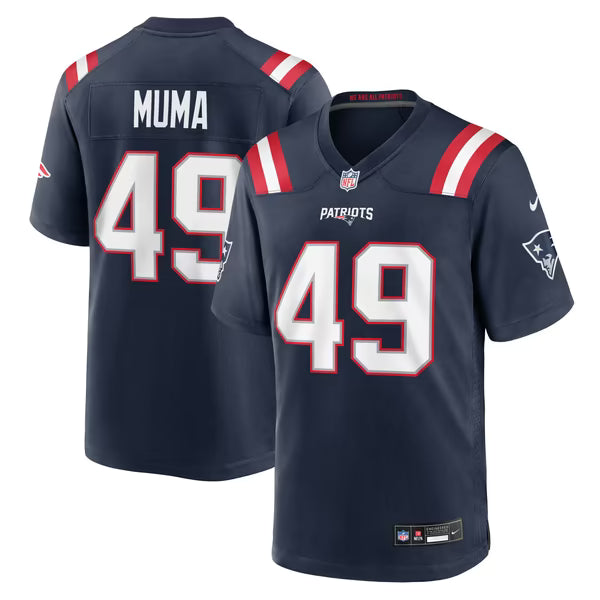 Chad Muma New England Patriots Official-Nike Team Game Jersey - Navy
