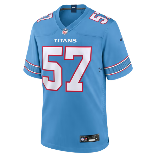 Jake Martin Tennessee Titans Official-Nike Team Game Jersey - Light Blue