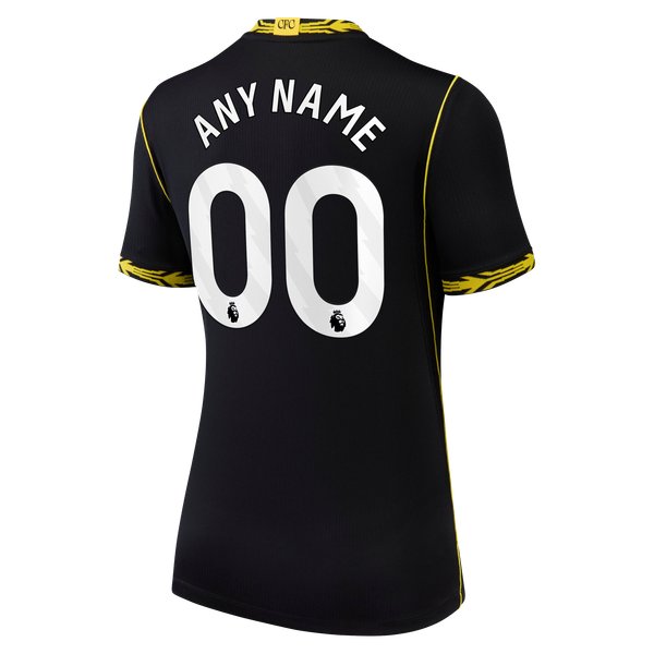 Chelsea Official-Nike Women's 2026/27 Away Stadium Replica Custom Jersey - Black