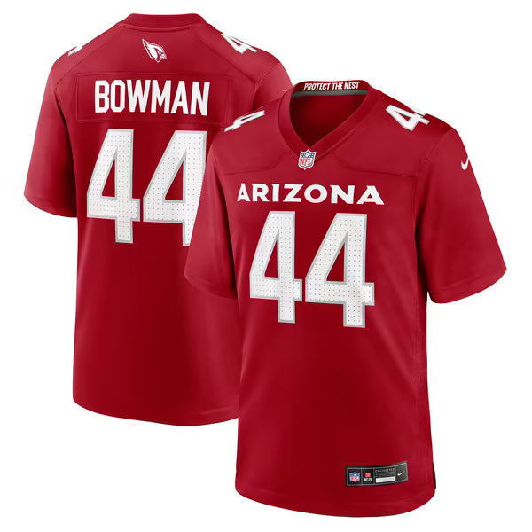 Shawn Bowman Arizona Cardinals Official-Nike Team Game Jersey - Cardinal