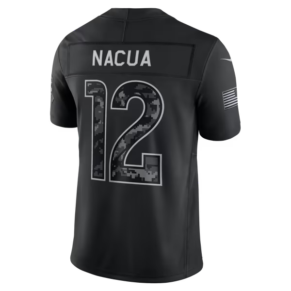 Puka Nacua Los Angeles Rams Official-Nike 2026 Salute to Service Stitched Limited Jersey - Black