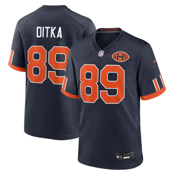 Mike Ditka Chicago Bears Official-Nike 2026 Rivalries Collection Game Jersey - Navy