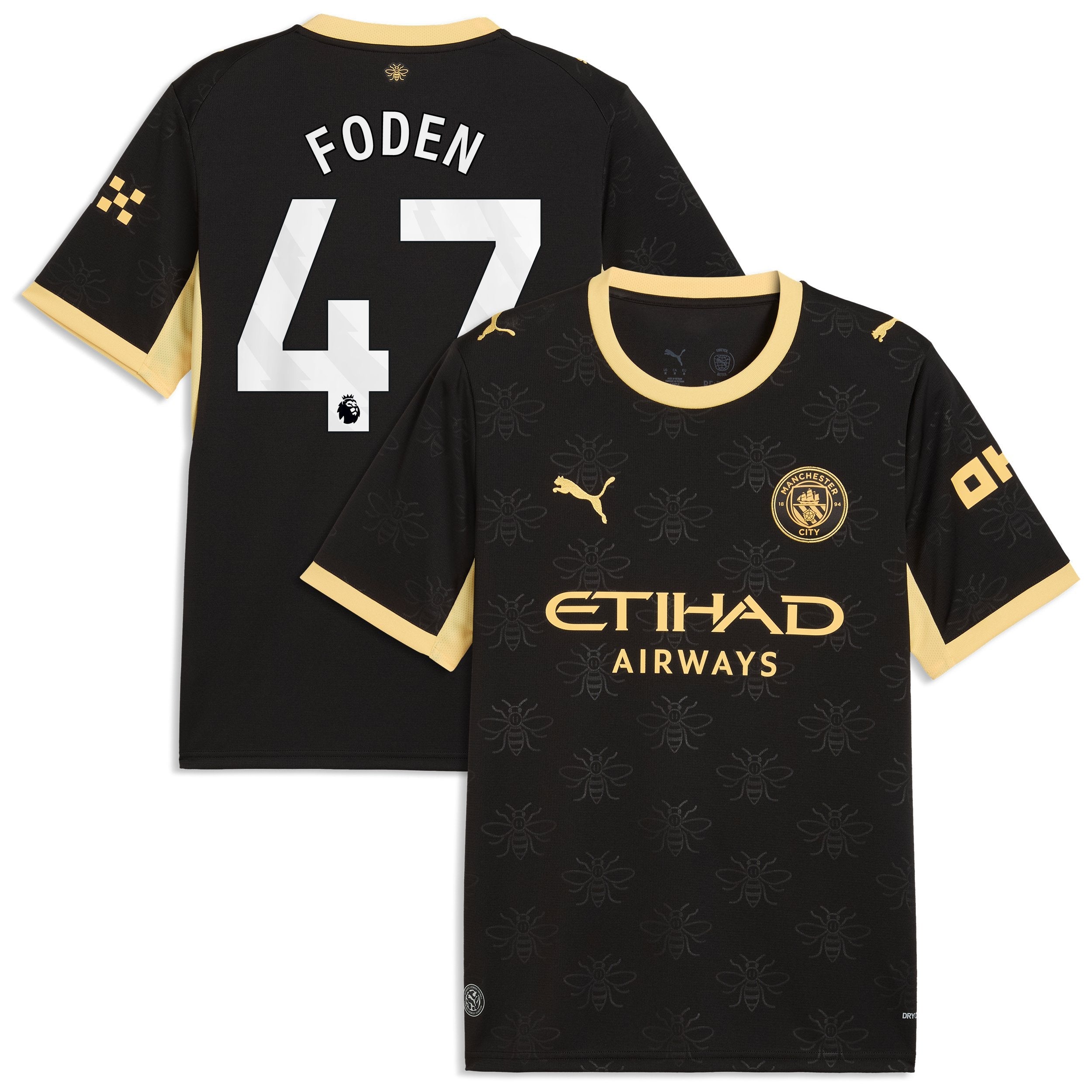 Phil Foden Manchester City Official-Puma 2026/27 Away Replica Jersey - Black