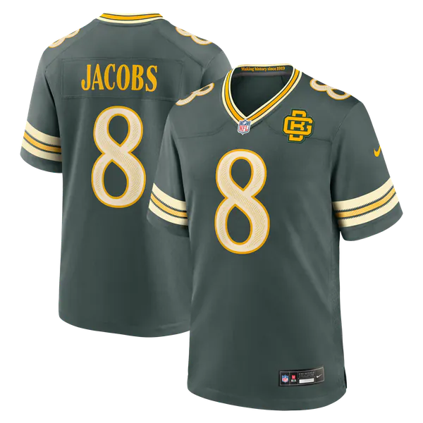 Josh Jacobs Green Bay Packers Official-Nike 2026 Rivalries Collection Game Jersey - Green