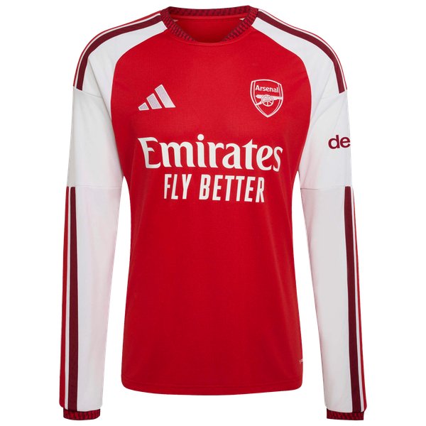 Bukayo Saka Arsenal Official-Adidas 2026/27 Home Replica Long Sleeve Jersey - Red