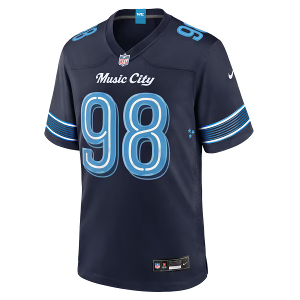 Jeffery Simmons Tennessee Titans Official-Nike 2026 Rivalries Collection Game Jersey - Navy