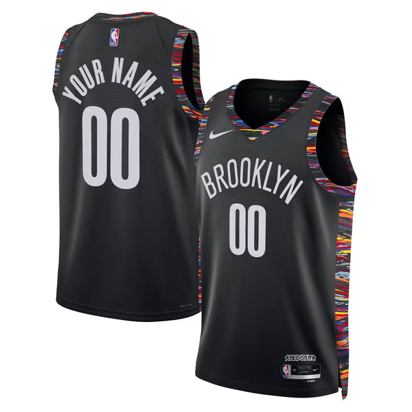 Teams Fans Shop Brooklyn Nets Nike Unisex 2025/26 City Edition Custom Jersey - Black