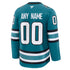 Teams Fans Shop Fanatics San Jose Sharks Home Custom Jersey - Teal