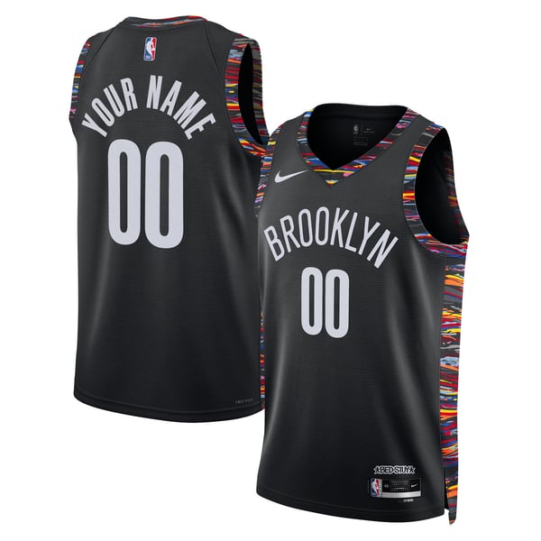 Teams Fans Shop Brooklyn Nets Nike Unisex 2025/26 City Edition Custom Jersey - Black