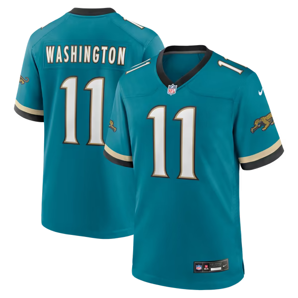 Parker Washington Jacksonville Jaguars Official-Nike Alternate Prowler Throwback Game Jersey - Teal