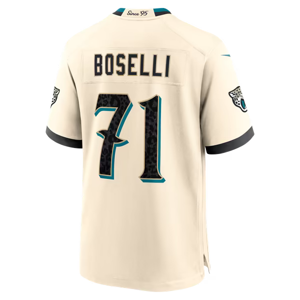 Tony Boselli Jacksonville Jaguars Official-Nike 2026 Rivalries Collection Game Jersey - Natural