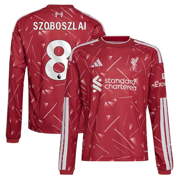 Official-Adidas Liverpool 2026/27 Home Replica Custom Long Sleeve Jersey Red