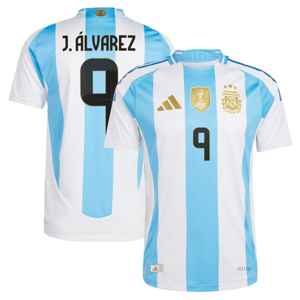 Julián Álvarez Argentina National Team adidas 2024 Home Authentic Jersey - White