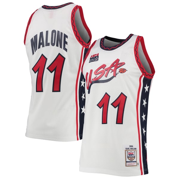 Teams Fans Shop Karl Malone USA Mitchell & Ness 1996 Authentic Jersey