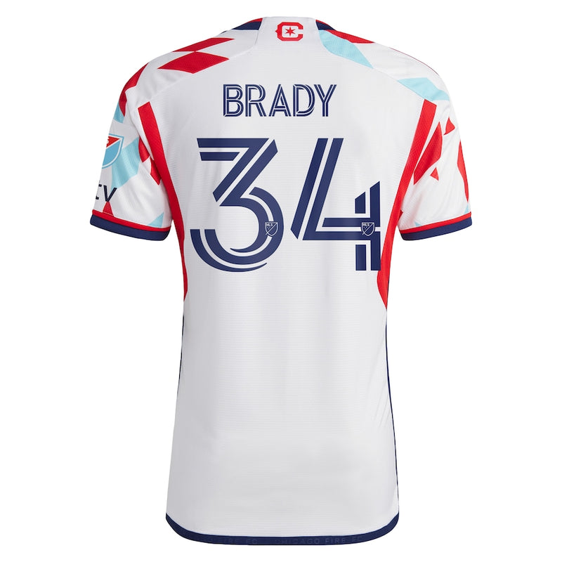 Chris Brady Chicago Fire adidas 2024 A Kit For All Authentic Player Jersey – White