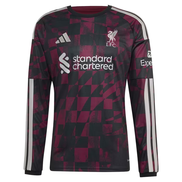 Liverpool Official-Adidas 2026/27 Third Replica Custom Long Sleeve Jersey - Black