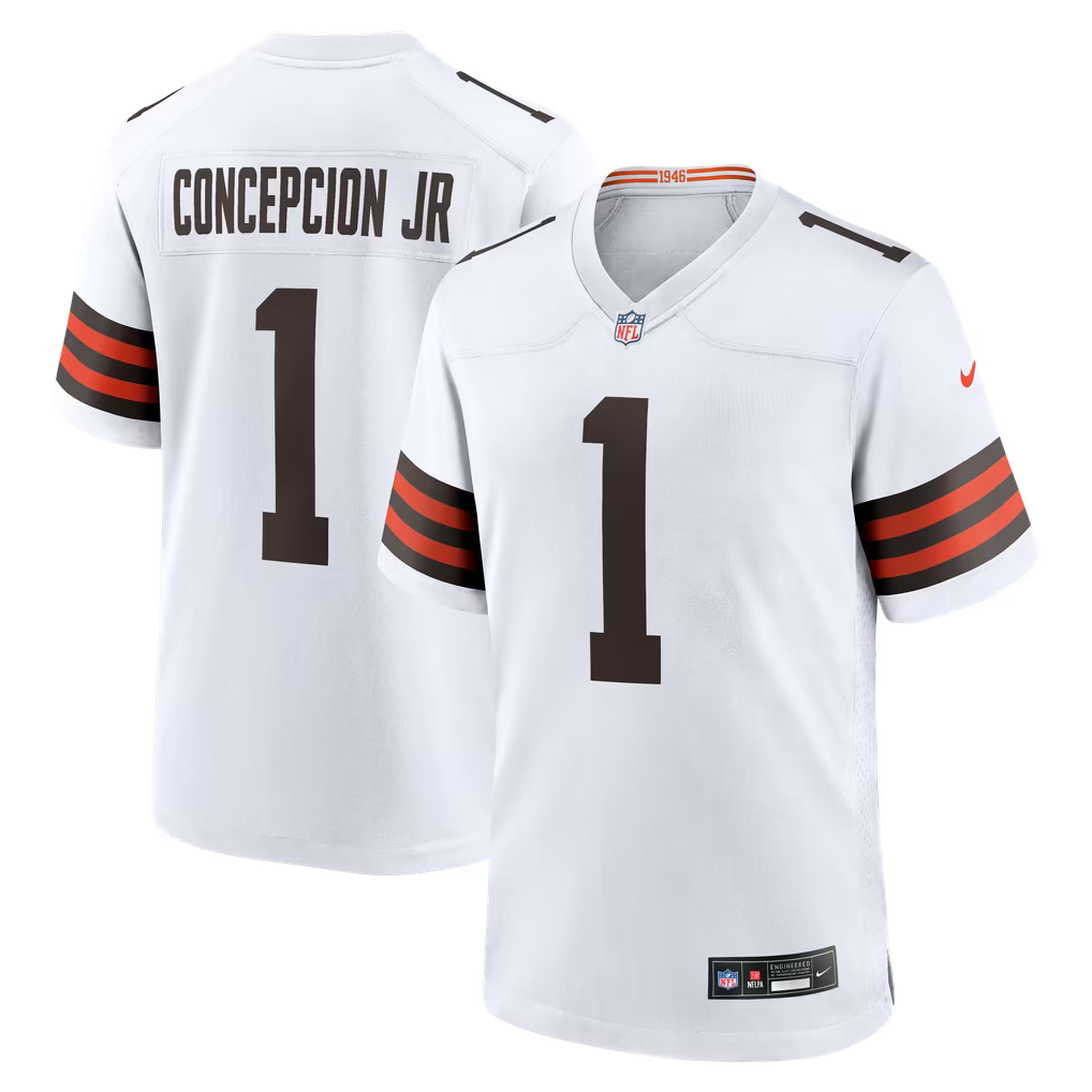KC Concepcion Jr. Cleveland Browns Official-Nike Game Jersey - White