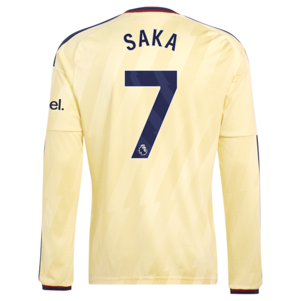 Bukayo Saka Arsenal Official-Adidas 2026/27 Third Replica Long Sleeve Jersey - Yellow