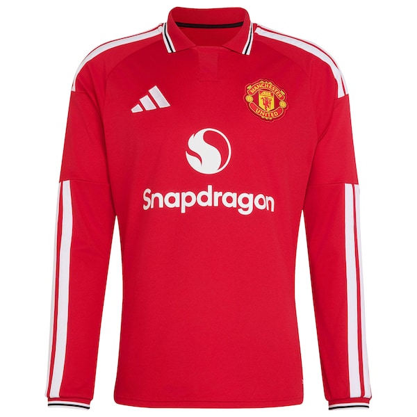 Official-Adidas Mason Mount Manchester United 2026/27 Home Replica Long Sleeve Jersey Red