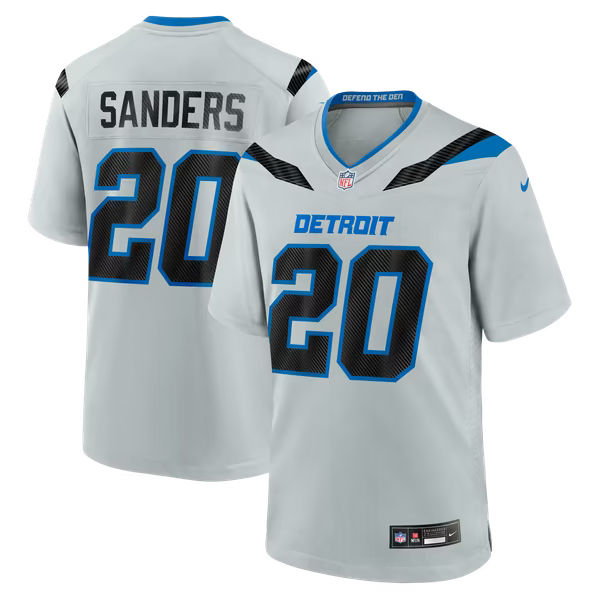 Barry Sanders Detroit Lions Official-Nike 2026 Rivalries Collection Game Jersey - Silver