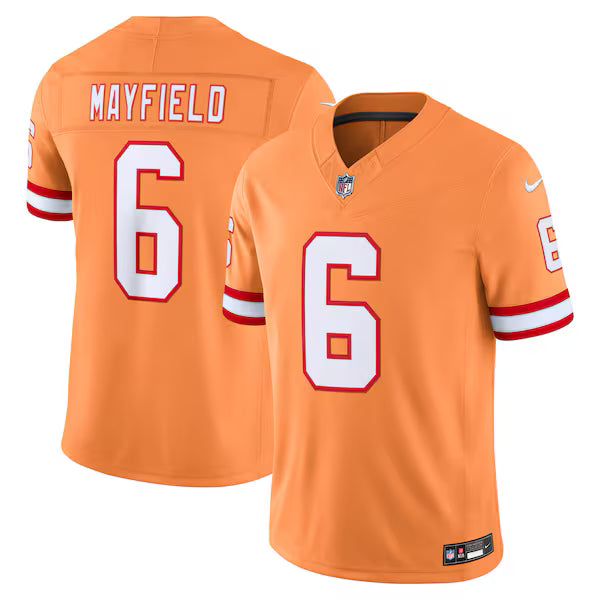 Baker Mayfield Tampa Bay Buccaneers Official-Nike Alternate Vapor F.U.S.E. Stitched Limited Jersey - Creamsicle