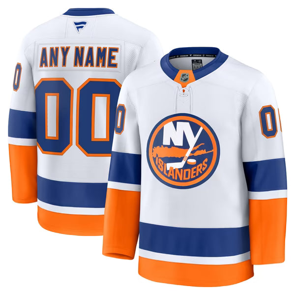 Teams Fans Shop Fanatics New York Islanders Away Premium Custom Jersey - White