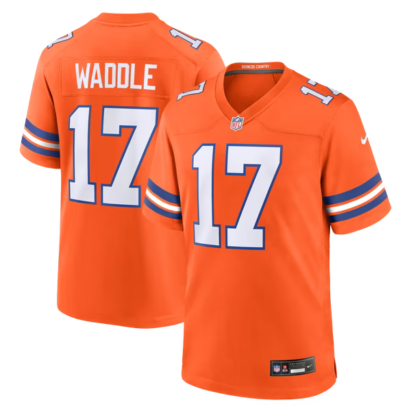 Jaylen Waddle Denver Broncos Official-Nike Game Player Jersey - Orange